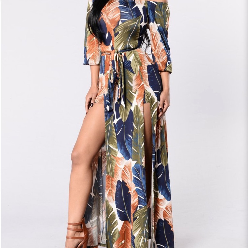 Off the shoulder maxi dress